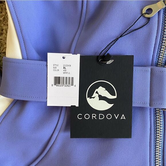 Cordova Waterproof Stretch Striped Ski Suit Myrtle Purple White NWT XL - Picture 5 of 10